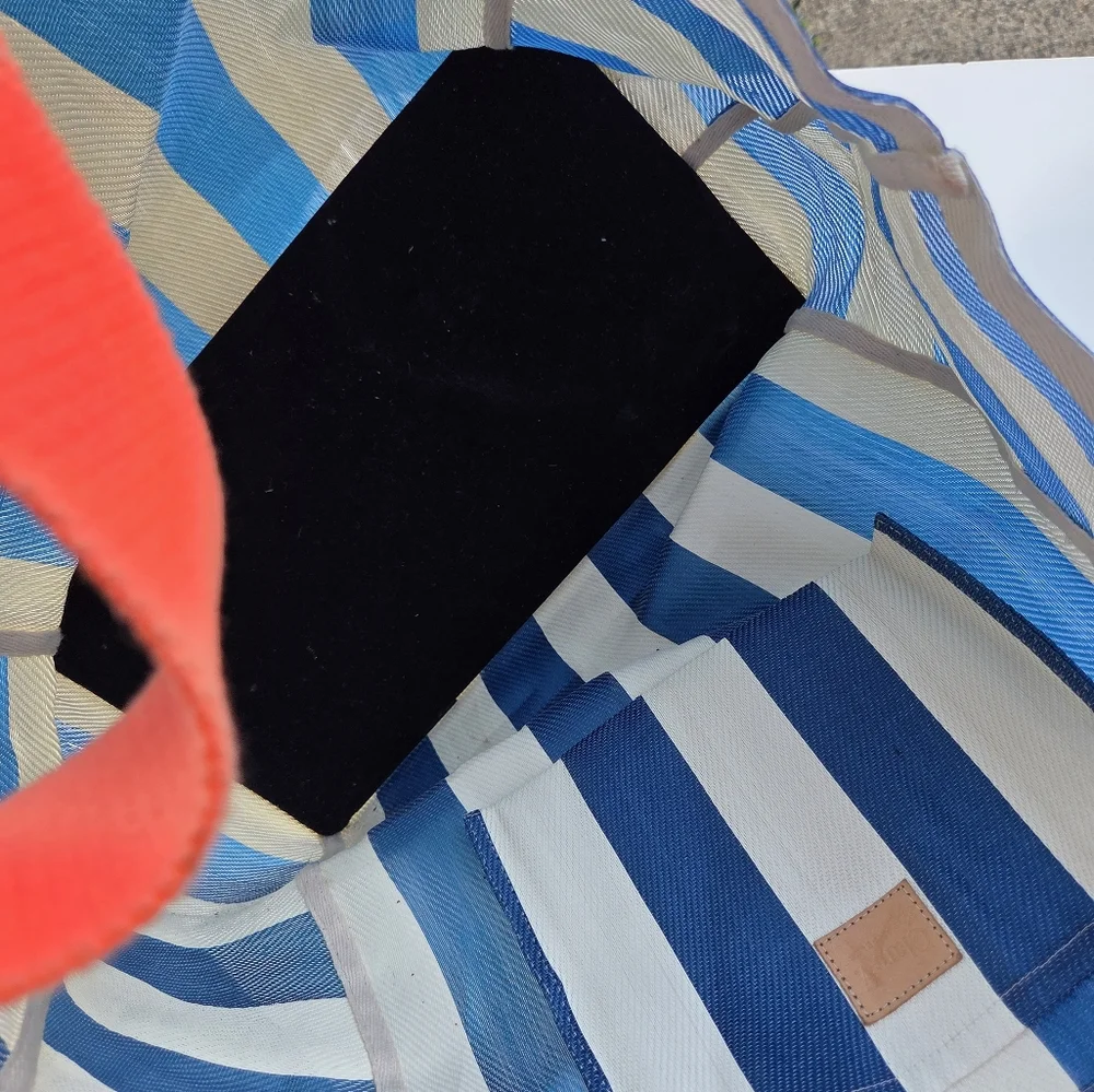 Clare V. Beach Tote Azul Shell No Clutch Rare - Picture 15 of 16